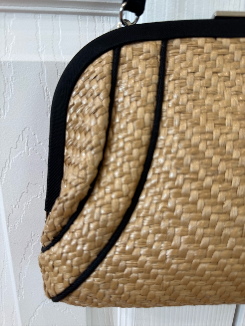 Ann Taylor Loft Straw Handbag NWOT - Picture 2 of 7